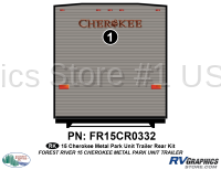 1 Piece 2015 Cherokee Park Model Metal Rear Graphics Kit - Image 2