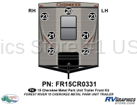 2 Piece 2015 Cherokee Park Model Metal Front Graphics Kit - Image 3