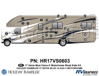 29 Piece 2017 Vesta Motorhome Roadside Graphics Kit Blue Version - Image 2