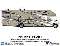 29 Piece 2017 Vesta Motorhome Curbside Graphics Kit Blue Version - Image 2