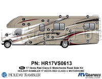 29 Piece 2017 Vesta Motorhome Roadside Graphics Kit Red Version - Image 2