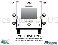 6 Piece 2012 Wildcat FW Rear Graphics Kit - Image 2