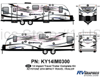 46 Piece 2014 Impact Travel Trailer Complete Graphics Kit - Image 2