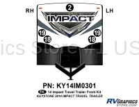 5 Piece 2014 Impact Travel Trailer Front Graphics Kit - Image 2