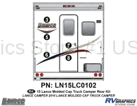 5 Piece 2015 Lance Camper Molded Cap  Rear Graphics Kit - Image 2