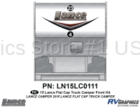 2 Piece 2015 Lance Camper Flat Cap  Front Graphics Kit - Image 2