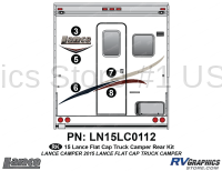 5 Piece 2015 Lance Camper Flat Cap  Rear Graphics Kit - Image 2