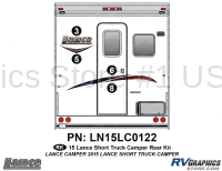 4 Piece 2015 Lance Short Camper Rear Graphics Kit - Image 2