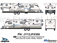 34 Piece 2012 Jayco Travel Trailer Complete Graphics Kit - Image 2