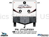 3 Piece 2012 Jayco Travel Trailer Front Graphics Kit - Image 2