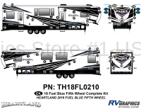 66 Piece 2018 Fuel Fifth Wheel Complete Graphics Kit Blue Version - Image 2