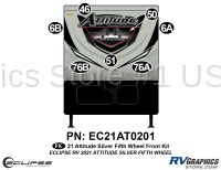 7 Piece 2021 Attitude Fifth Wheel Front Graphics Kit Silver Version - Image 2