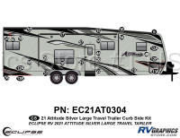 27 Piece 2021 Attitude Lg Travel Trailer Curbside Graphics Kit Silver Version - Image 3