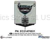 3 Piece 2021 Attitude Pro-Lite Travel Trailer Front Graphics Kit Teal Version - Image 3