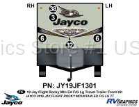 5 Piece 2019 Jay Flight Rocky Mountain Edition Fiberglass Travel Trailer Front Graphics Kit - Image 2