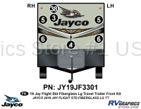 7 Piece 2019 Jay Flight Standard Fiberglass Lg Travel Trailer Front Graphics Kit - Image 3