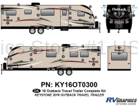 54 Piece 2016 Outback SuperLight Travel Trailer Complete Graphics Kit