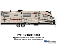 18 Piece 2016 Outback SuperLight Travel Trailer Curbside Graphics Kit