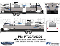 23 Piece 2020 Avenger Complete Graphics Kit