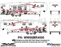 27 piece 2006 Warrior Mainline 40' FW Complete Graphics Kit - Image 2