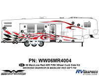 12 piece 2006 Warrior Mainline 40' FW Complete Graphics Kit