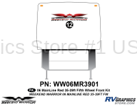 1 piece 2006 Warrior Mainline 35-39' FW Front Graphics Kit - Image 2