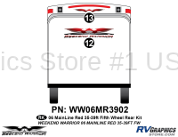 2 piece 2006 Warrior Mainline 35-39' FW Rear Graphics Kit