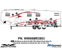 10 piece 2006 Warrior Mainline 35-39' FW Roadside Graphics Kit - Image 2