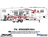 10 piece 2006 Warrior Mainline 35-39' FW Complete Graphics Kit - Image 2