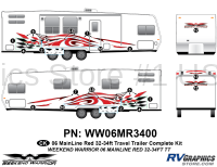 19 piece 2006 Warrior Mainline 32-34' TT Complete Graphics Kit - Image 1