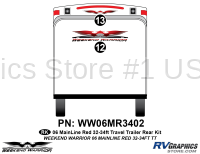 2 piece 2006 Warrior Mainline 32-34' TT Rear Graphics Kit