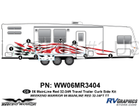 8 piece 2006 Warrior Mainline 32-34' TT Complete Graphics Kit