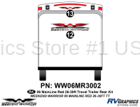 2 piece 2006 Warrior Mainline 26-30' TT Rear Graphics Kit - Image 1