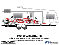 7 piece 2006 Warrior Mainline 26-30' TT Complete Graphics Kit - Image 1