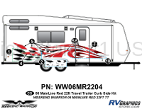 6 piece 2006 Warrior Mainline 26-30' TT Complete Graphics Kit - Image 1