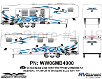 27 piece 2006 Warrior Mainline 40' FW Complete Graphics Kit