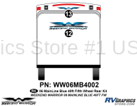 2 piece 2006 Warrior Mainline 40' FW Rear Graphics Kit