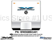 1 piece 2006 Warrior Mainline 32-34' TT Front Graphics Kit