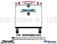 2 piece 2006 Warrior Mainline 31-33' FW Rear Graphics Kit