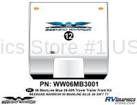 1 piece 2006 Warrior Mainline 26-30' TT Front Graphics Kit