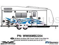 6 piece 2006 Warrior Mainline 26-30' TT Complete Graphics Kit