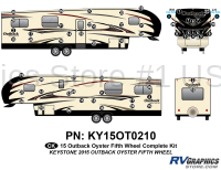 60 Piece 2015 Outback Fifth Wheel-Off White Sidewalls Complete Graphics Kit - Image 2