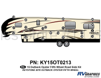 21 Piece 2015 Outback Fifth Wheel-Off White Sidewalls Roadside Graphics Kit