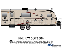 15 Piece 2015 Outback Terrain Travel Trailer Taupe Sidewalls Curbside Graphics Kit - Image 2