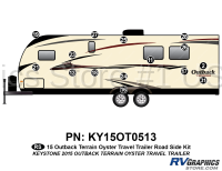 15 Piece 2015 Outback Terrain Travel Trailer Off-White Sidewalls Roadside Graphics Kit