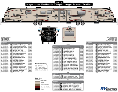 Keystone RV - Outback - 2015 Outback Travel Trailer Taupe Sidewalls