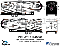 62 Piece 2018 Talon Fifth Wheel Complete Graphics Kit