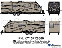 58 Piece 2015 Premier LARGE Travel Trailer Complete Graphics Kit