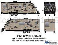 36 Piece 2015 Premier SMALL Travel Trailer Complete Graphics Kit