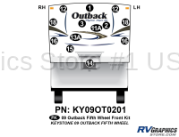 13 Piece 2009 Outback FW Front Graphics Kit